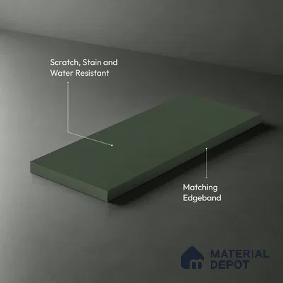Green Abstract look Ferrero 1E236 HCO Sage Green 8 ft x 4 ft Honey Comb Finish Decorative Laminate - 1 mm | Matching Prism Edgeband Code - (10115)