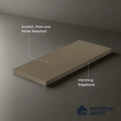 Cream Cement look Ferrero 1E232 PL Subtle Clay Beige 8 ft x 4 ft Plaster Finish Decorative Laminate - 1 mm | Matching E3 Edgeband Code - (232)