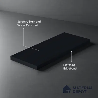 Blue Solid Colors look Ferrero 1E184 SMT Midnight Navy Blue 8 ft x 4 ft Satin Matt Finish Decorative Laminate - 1 mm | Suitable for Living Room, Kitchen, Office | Matching E3 Edgeband Code - (1040 HG)