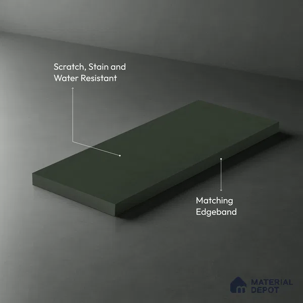 Sage Green Patterned Look WP 44 915 8 ft x 4 ft Matte Finish Decorative Laminate - 1 mm | Suitable for Bedroom, TV Unit, Wardrobe