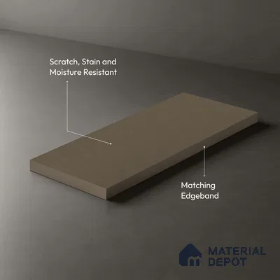 Light Brown Textured Solid Look WP 8 938 8 ft x 4 ft Texture Finish Decorative Laminate - 1 mm | Suitable for TV Unit, Wardrobe, Kitchen Cabinets