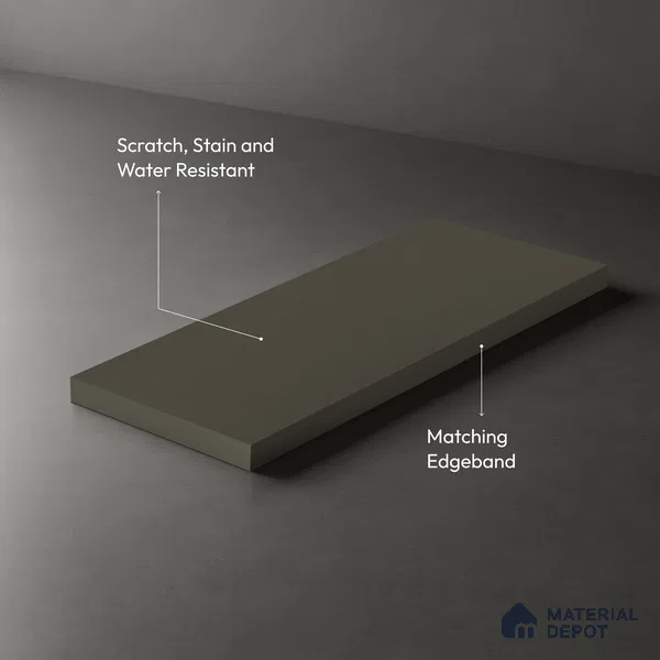Grey Textured Solid Look WP 5 907 8 ft x 4 ft Texture Finish Decorative Laminate - 1 mm | Suitable for TV Unit, Wardrobe, Kitchen Cabinets