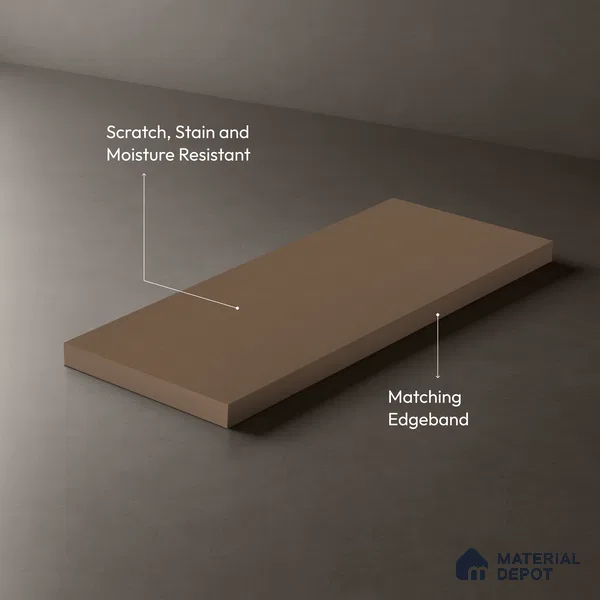 Sandrift Textured Solid Look WP 5 903 8 ft x 4 ft Texture Finish Decorative Laminate - 1 mm | Suitable for TV Unit, Wardrobe, Kitchen Cabinets