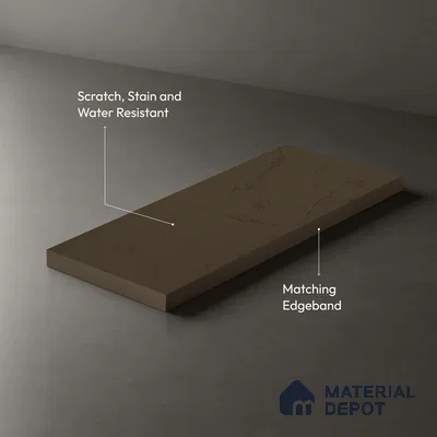 Stone Look Light Brown WP 7 938 8 ft x 4 ft Texture Finish Decorative Laminate - 1 mm | Suitable for TV Unit, Wardrobe, Kitchen Cabinets