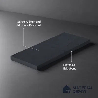 Stone Look Midnight Blue WP 7 948 8 ft x 4 ft Texture Finish Decorative Laminate - 1 mm | Suitable for TV Unit, Wardrobe, Kitchen Cabinets