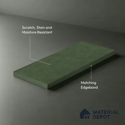 Parrot Green Patterned Look WP 15 949 8 ft x 4 ft Texture Finish Decorative Laminate - 1 mm | Suitable for Bedroom, TV Unit, Wardrobe
