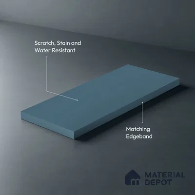 Morning Blue Solid Colors Look SMT 913 8 ft x 4 ft Super Matte Finish Decorative Laminate - 1 mm | Suitable for Living Room, Kitchen, Office
