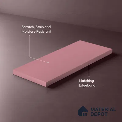 Rosewood Pink Solid Colors Look SMT 909 8 ft x 4 ft Super Matte Finish Decorative Laminate - 1 mm | Suitable for Living Room, Kitchen, Office