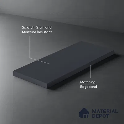 Midnight Blue Solid Colors Look SMT 948 8 ft x 4 ft Super Matte Finish Decorative Laminate - 1 mm | Suitable for Living Room, Kitchen, Office