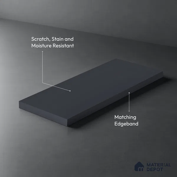 Midnight Blue Solid Colors Look SMT 948 8 ft x 4 ft Super Matte Finish Decorative Laminate - 1 mm | Suitable for Living Room, Kitchen, Office