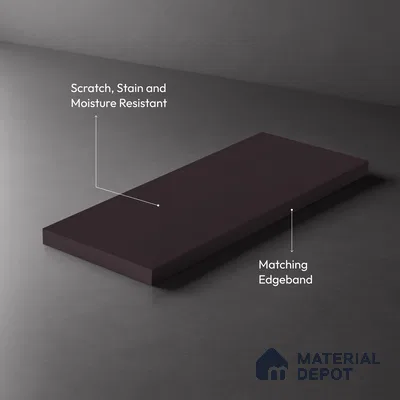 Black Currant Solid Colors Look SMT 917 8 ft x 4 ft Super Matte Finish Decorative Laminate - 1 mm | Suitable for Living Room, Kitchen, Office