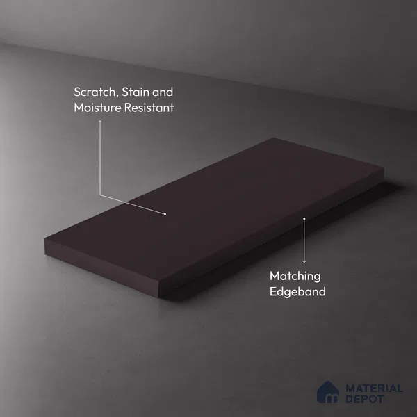 Black Currant Solid Colors Look SMT 917 8 ft x 4 ft Super Matte Finish Decorative Laminate - 1 mm | Suitable for Living Room, Kitchen, Office