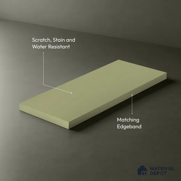 Pistachio Green Solid Colors Look SMT 929 8 ft x 4 ft Super Matte Finish Decorative Laminate - 1 mm | Suitable for Living Room, Kitchen, Office