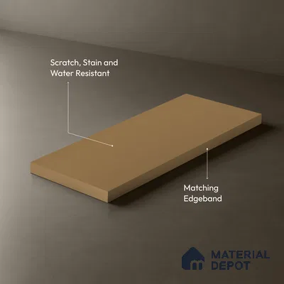 Pale Goldenrod Solid Colors Look SMT 904 8 ft x 4 ft Super Matte Finish Decorative Laminate - 1 mm | Suitable for Living Room, Kitchen, Office