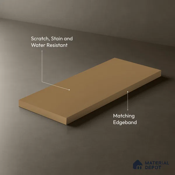 Pale Goldenrod Solid Colors Look SMT 904 8 ft x 4 ft Super Matte Finish Decorative Laminate - 1 mm | Suitable for Living Room, Kitchen, Office