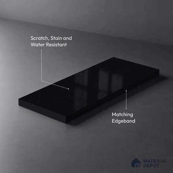 Deep Navy Sparkle Look GT 6 8 ft x 4 ft Glossy Finish Decorative Laminate - 1 mm | Suitable for TV Unit, Wardrobe, Kitchen Cabinets