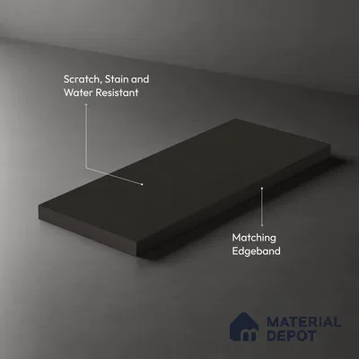 Charcoal Plum Solid Colors Look SF 504 8 ft x 4 ft Suede Finish Decorative Laminate - 1 mm | Suitable for Living Room, Kitchen, Office