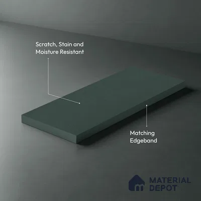 Sage Green Solid Colors Look SF 915 8 ft x 4 ft Suede Finish Decorative Laminate - 1 mm | Suitable for Living Room, Kitchen, Office