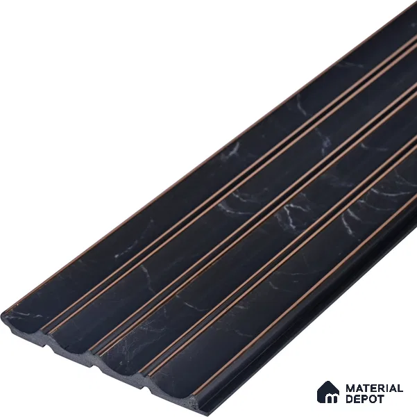 PN 06801 8 ft x 5 inch Charcoal Louvers/Panels - 12 mm