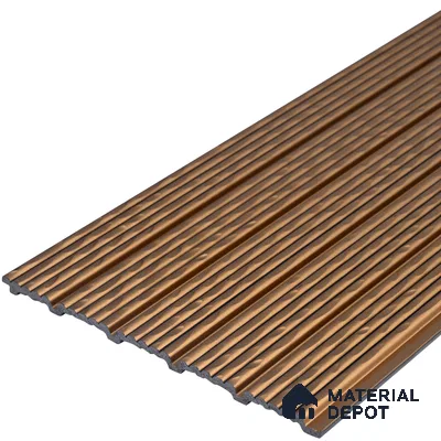 Brown Plain Colour Look Charcoal Louver/Panel 9.5 ft x 7.8 inch - 6 mm | Ideal for Feature Wall, Living Room, Bedroom, Home, TV Unit | PN 07032