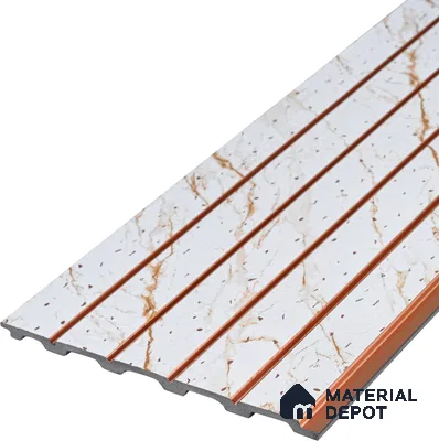 Dove Grey Marble Look PN 07039 9.5 ft x 7.8 inch Charcoal Panel - 6 mm | Suitable for Feature Wall, TV Unit & Living Room | Width is Subjected to 5% Variation