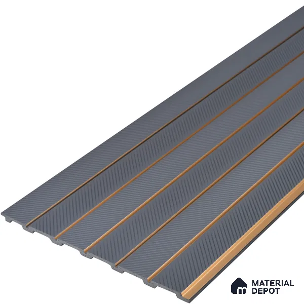 Mid Grey Patterned Look PN 07045 9.5 ft x 7.8 inch Charcoal Panel - 6 mm | Suitable for Feature Wall, TV Unit & Living Room | Width is Subjected to 5% Variation