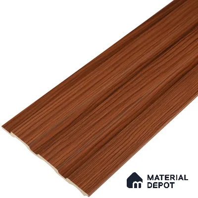 Brown Wooden Look Charcoal Louver/Panel 9.5 ft x 4.6 inch - 8 mm | Ideal for Feature Wall, Living Room, Bedroom, Home, TV Unit | PN 07058