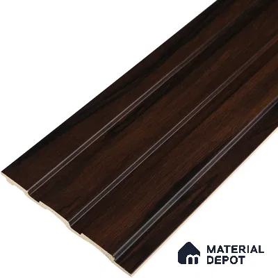 Wooden Look PN 07061 9.5 ft x 4.6 inch Charcoal Panel - 8 mm | Suitable for Feature Wall, TV Unit & Living Room | Width is Subjected to 5% Variation
