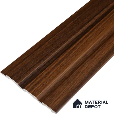 Brown Wooden Look Charcoal Louver/Panel 9.5 ft x 4.6 inch - 8 mm | Ideal for Feature Wall, Living Room, Bedroom, Home, TV Unit | PN 07062