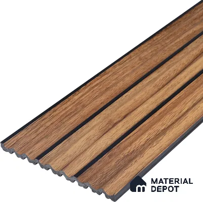 Wooden Look PN 07137 9.5 ft x 6 inch Charcoal Panel - 6 mm | Suitable for Feature Wall, TV Unit & Living Room | Width is Subjected to 5% Variation