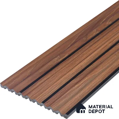 Brown Wooden Look Charcoal Louver/Panel 9.5 ft x 6 inch - 6 mm | Ideal for Feature Wall, Living Room, Bedroom, Home, TV Unit | PN 07138