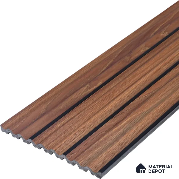 Brown Wooden Look Charcoal Louver/Panel 9.5 ft x 6 inch - 6 mm | Ideal for Feature Wall, Living Room, Bedroom, Home, TV Unit | PN 07138