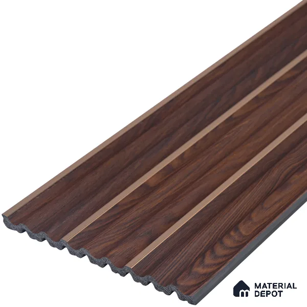 Wooden Look PN 07144 9.5 ft x 6 inch Charcoal Panel - 6 mm | Suitable for Feature Wall, TV Unit & Living Room | Width is Subjected to 5% Variation