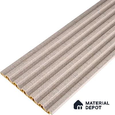 Cappuccino Beige Fabric Look PN 07155 9.5 ft x 4.7 inch Charcoal Panel - 11 mm | Suitable for Feature Wall, TV Unit & Living Room | Width is Subjected to 5% Variation