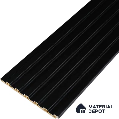 Graphite Black Plain Colour Look PN 07158 9.5 ft x 4.7 inch Charcoal Panel - 11 mm | Suitable for Feature Wall, TV Unit & Living Room | Width is Subjected to 5% Variation