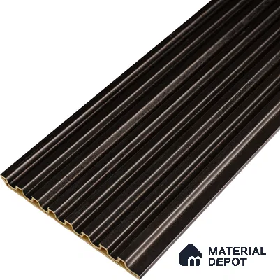 Brown Wooden Look Charcoal Louver/Panel 9.5 ft x 4.7 inch - 11 mm | Ideal for Feature Wall, Living Room, Bedroom, Home, TV Unit | PN 07161