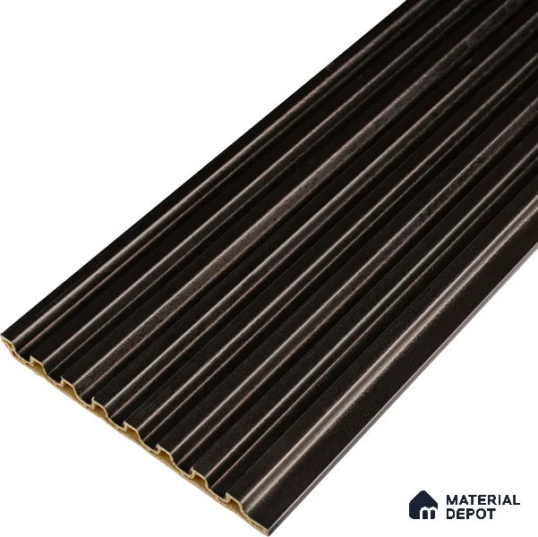 Brown Wooden Look Charcoal Louver/Panel 9.5 ft x 4.7 inch - 11 mm | Ideal for Feature Wall, Living Room, Bedroom, Home, TV Unit | PN 07161