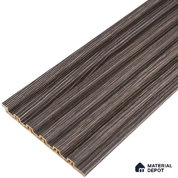 Brown Wooden Look Charcoal Louver/Panel 9.5 ft x 4.7 inch - 11 mm | Ideal for Feature Wall, Living Room, Bedroom, Home, TV Unit | PN 07166