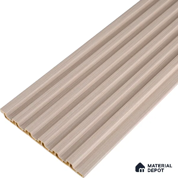 Cappuccino Beige Fabric Look PN 07167 9.5 ft x 4.7 inch Charcoal Panel - 11 mm | Suitable for Feature Wall, TV Unit & Living Room | Width is Subjected to 5% Variation