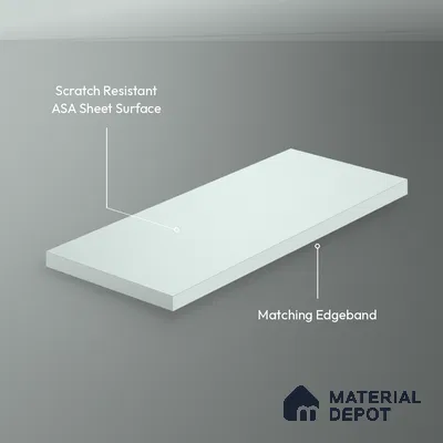 Seafoam Green Solid Colors Look LM 26046 8 ft x 4 ft Matte Finish ASA Laminate - 1 mm
