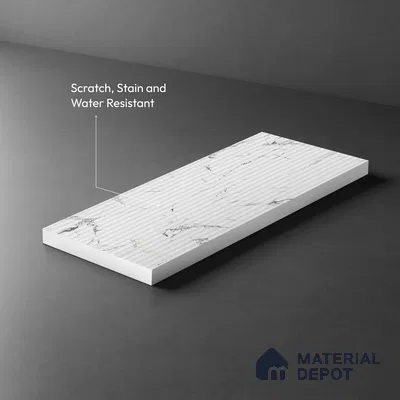 Marble Fluted LM 01848 8 ft x 4 ft Matte Finish Decorative Laminate - 1 mm | Suitable for TV Unit,Wardrobe, Kitchen Cabinets