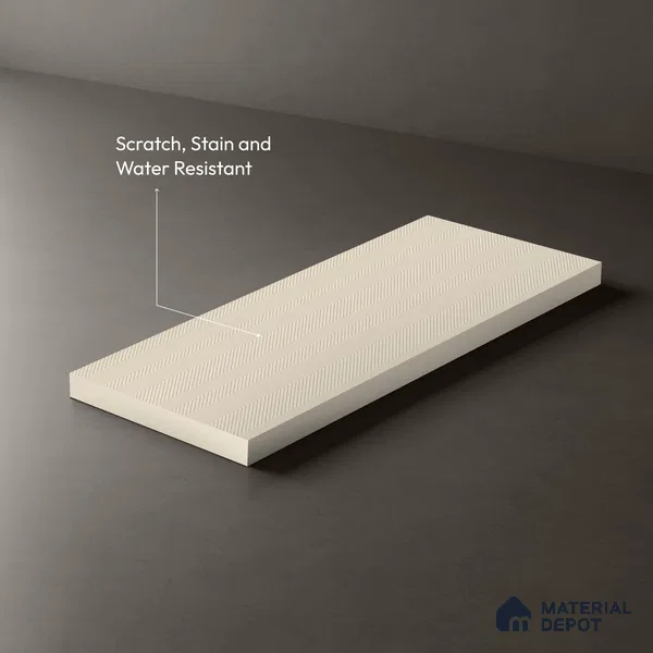 White Textured Solid Look LM 01873 8 ft x 4 ft Texture Finish Decorative Laminate - 1 mm | Suitable for TV Unit, Wardrobe, Kitchen Cabinets