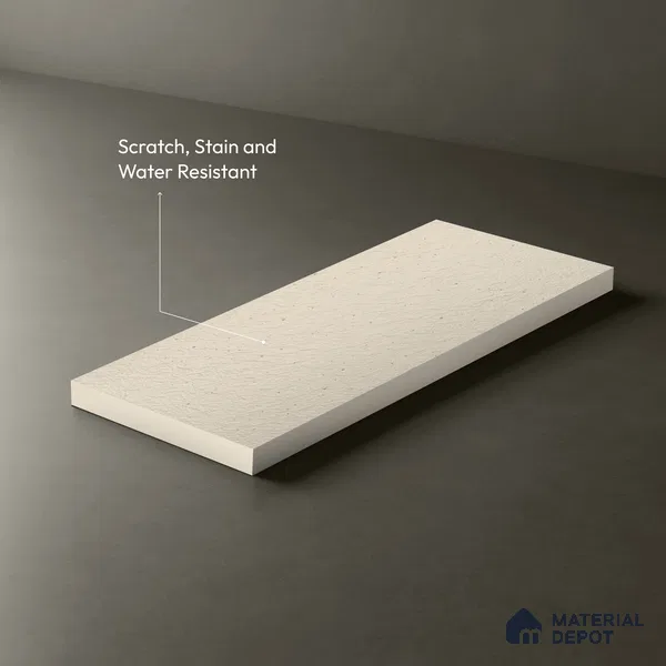 White Textured Solid Look LM 01890 8 ft x 4 ft Texture Finish Decorative Laminate - 1 mm | Suitable for TV Unit, Wardrobe, Kitchen Cabinets