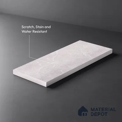 Grey Marble Look LM 10853 8 ft x 4 ft Matte Finish Decorative Laminate - 1 mm | Suitable for TV Unit, Wardrobe, Kitchen Cabinets