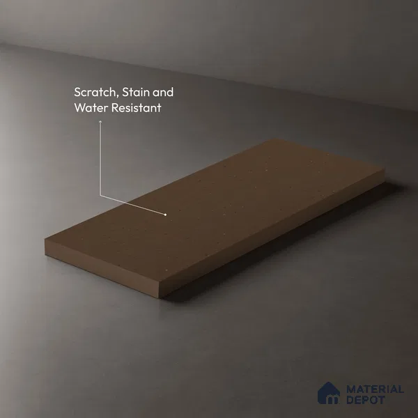 Brown Textured Solid Look LM 10858 8 ft x 4 ft Texture Finish Decorative Laminate - 1 mm | Suitable for TV Unit, Wardrobe, Kitchen Cabinets