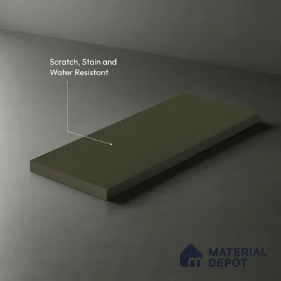 Green Textured Solid Look LM 10867 8 ft x 4 ft Texture Finish Decorative Laminate - 1 mm | Suitable for TV Unit, Wardrobe, Kitchen Cabinets