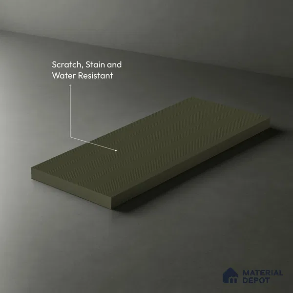 Green Textured Solid Look LM 10867 8 ft x 4 ft Texture Finish Decorative Laminate - 1 mm | Suitable for TV Unit, Wardrobe, Kitchen Cabinets