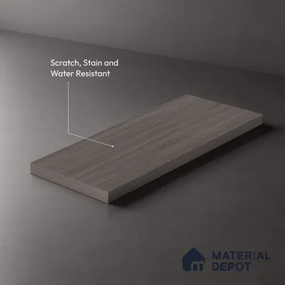 Wooden Look LM 10875 Smoked Brosse Pecan 8 ft x 4 ft Texture Finish Decorative Laminate - 1 mm | Suitable for TV Unit, Wardrobe, Kitchen Cabinets
