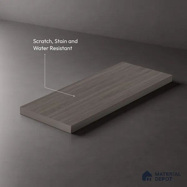 Wooden Look LM 10875 Smoked Brosse Pecan 8 ft x 4 ft Texture Finish Decorative Laminate - 1 mm | Suitable for TV Unit, Wardrobe, Kitchen Cabinets