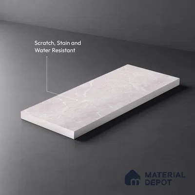 Grey Marble Look LM 10883 8 ft x 4 ft Texture Finish Decorative Laminate - 1 mm | Suitable for TV Unit, Wardrobe, Kitchen Cabinets